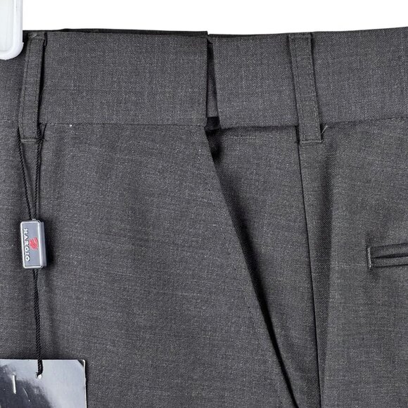 HARGIO Dress Line Men's Blend Wool Grey Dress Pants Size 38x34 Flat Front NWT - Picture 6 of 13